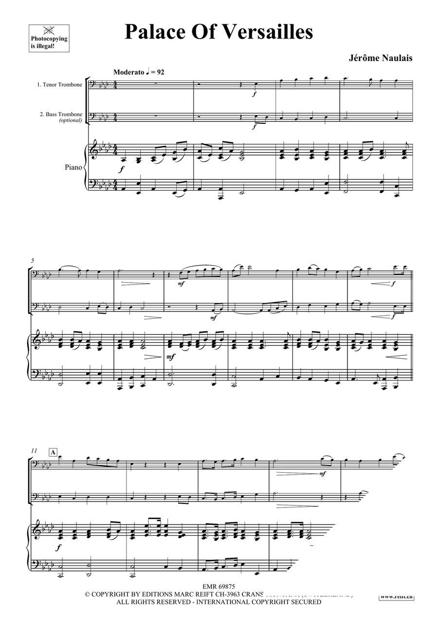 Palace Of Versailles Palace Of Versailles Trombone scores gallery preview page 4