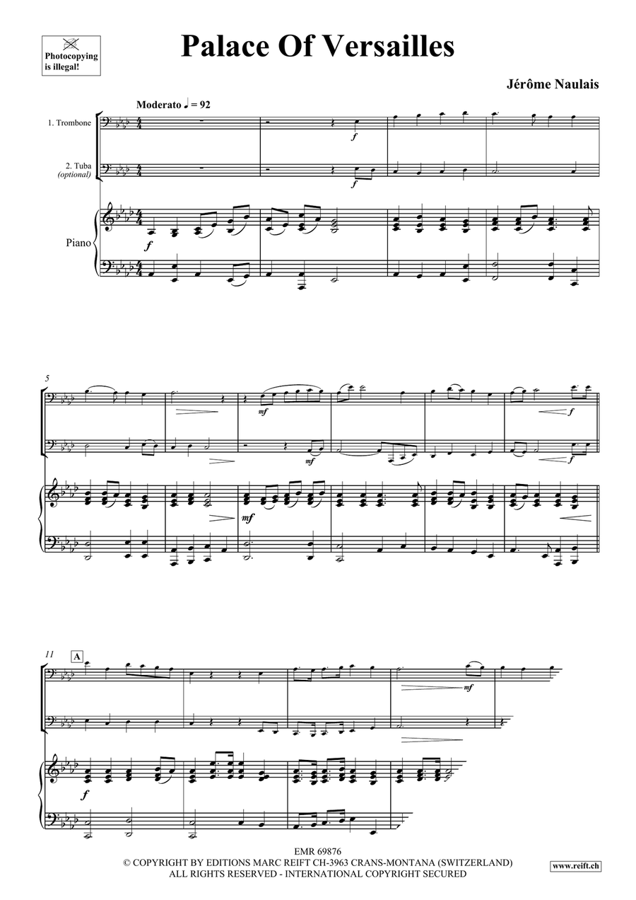 Palace Of Versailles Palace Of Versailles Trombone scores gallery preview page 4