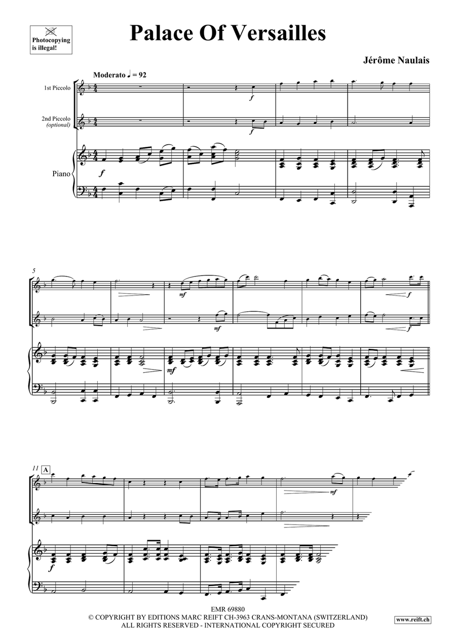 Palace Of Versailles Palace Of Versailles Piccolo scores gallery preview page 4