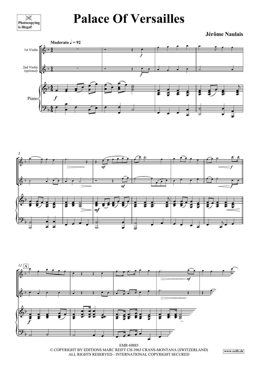 Palace Of Versailles Palace Of Versailles Violin scores gallery preview page 4