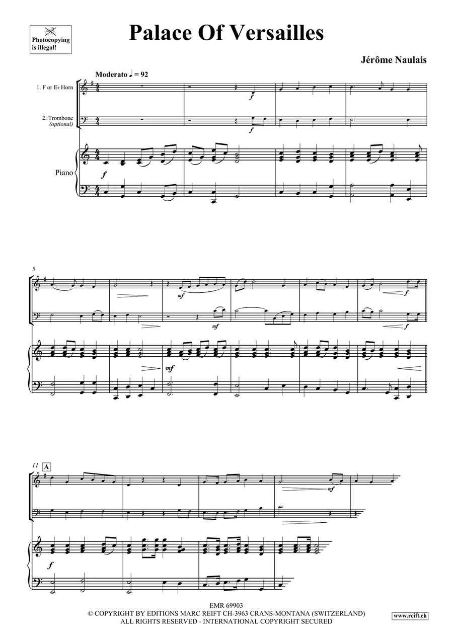 Palace Of Versailles Palace Of Versailles Horn scores gallery preview page 4