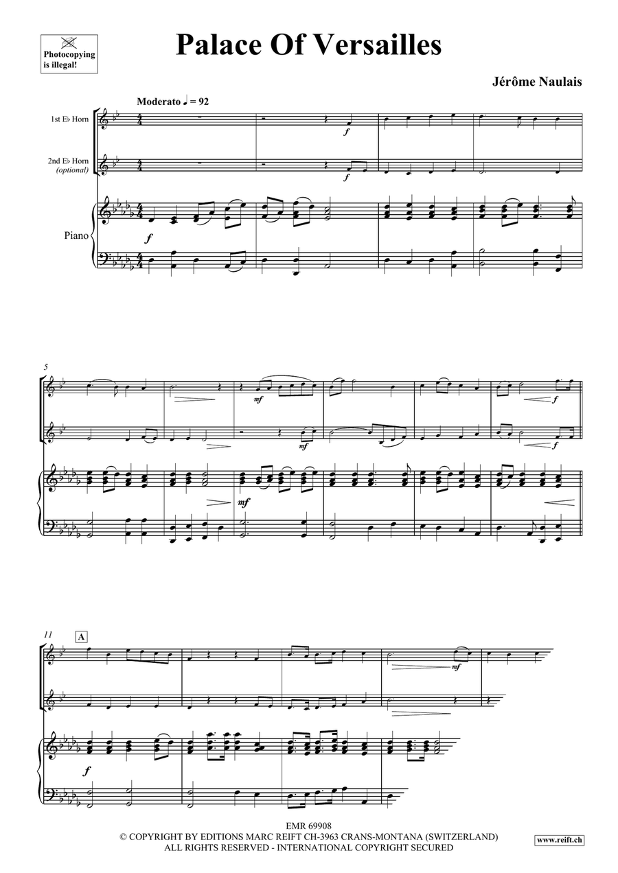 Palace Of Versailles Palace Of Versailles Horn scores gallery preview page 4