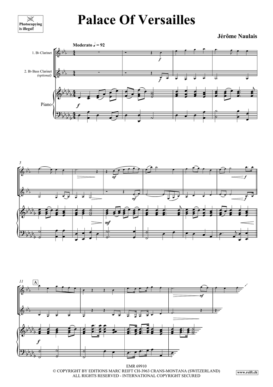 Palace Of Versailles Palace Of Versailles Bass Clarinet scores gallery preview page 4
