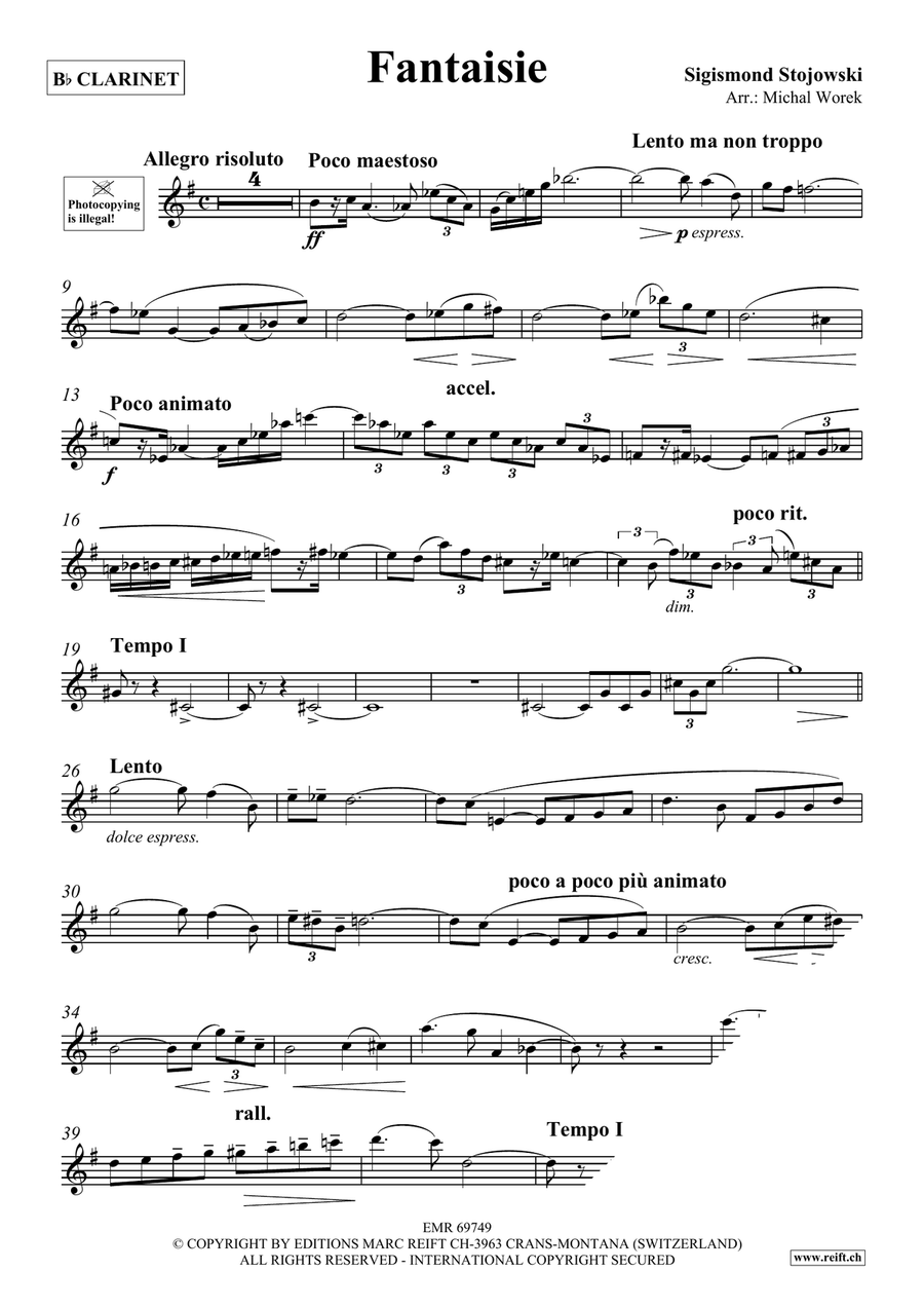 Fantaisie Fantaisie Clarinet Solo scores gallery preview page 3