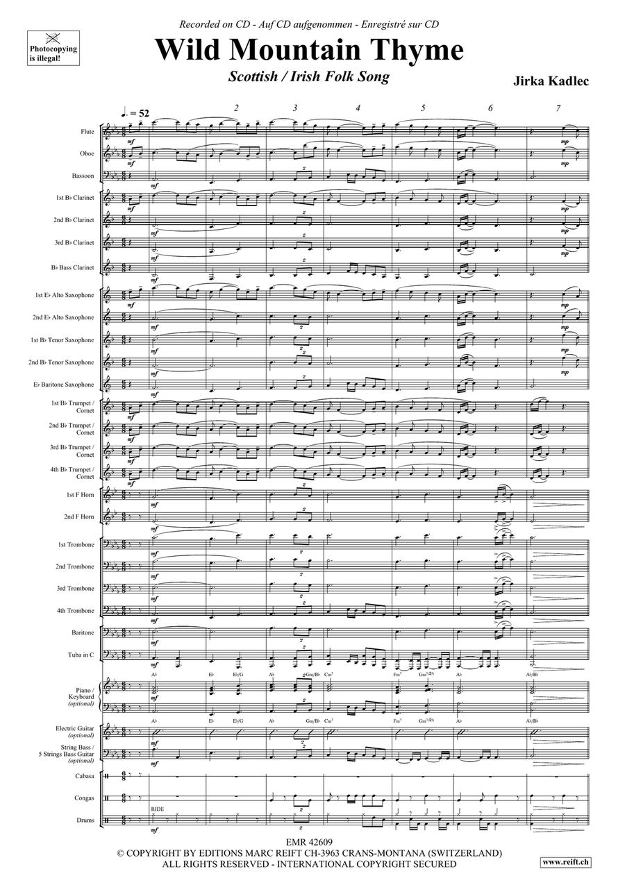 Wild Mountain Thyme Wild Mountain Thyme Concert Band scores gallery preview page 4