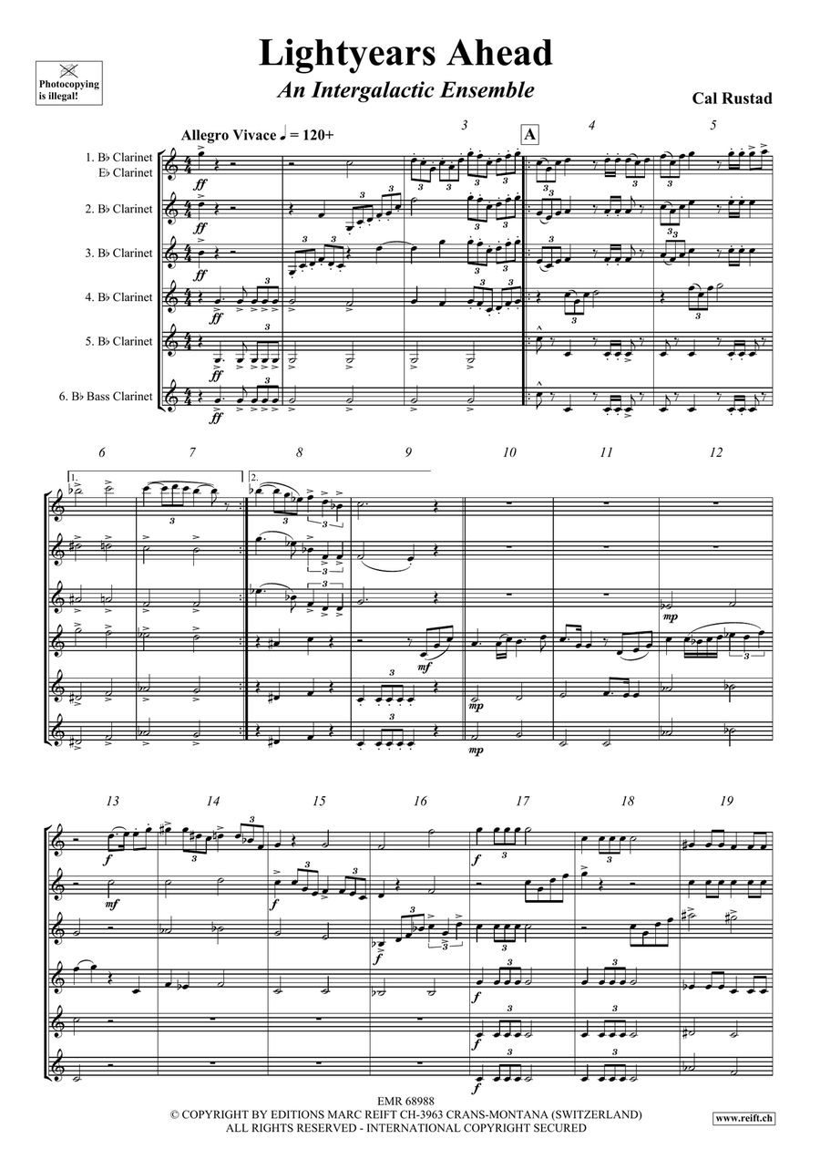 Lightyears Ahead Lightyears Ahead Clarinet scores gallery preview page 4