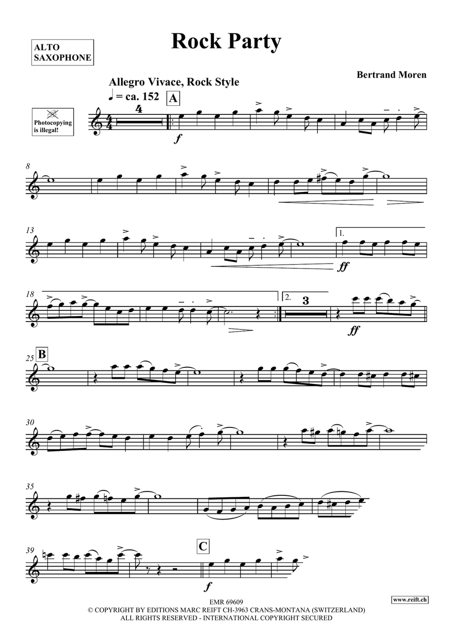Rock Party Rock Party Alto Saxophone scores gallery preview page 4