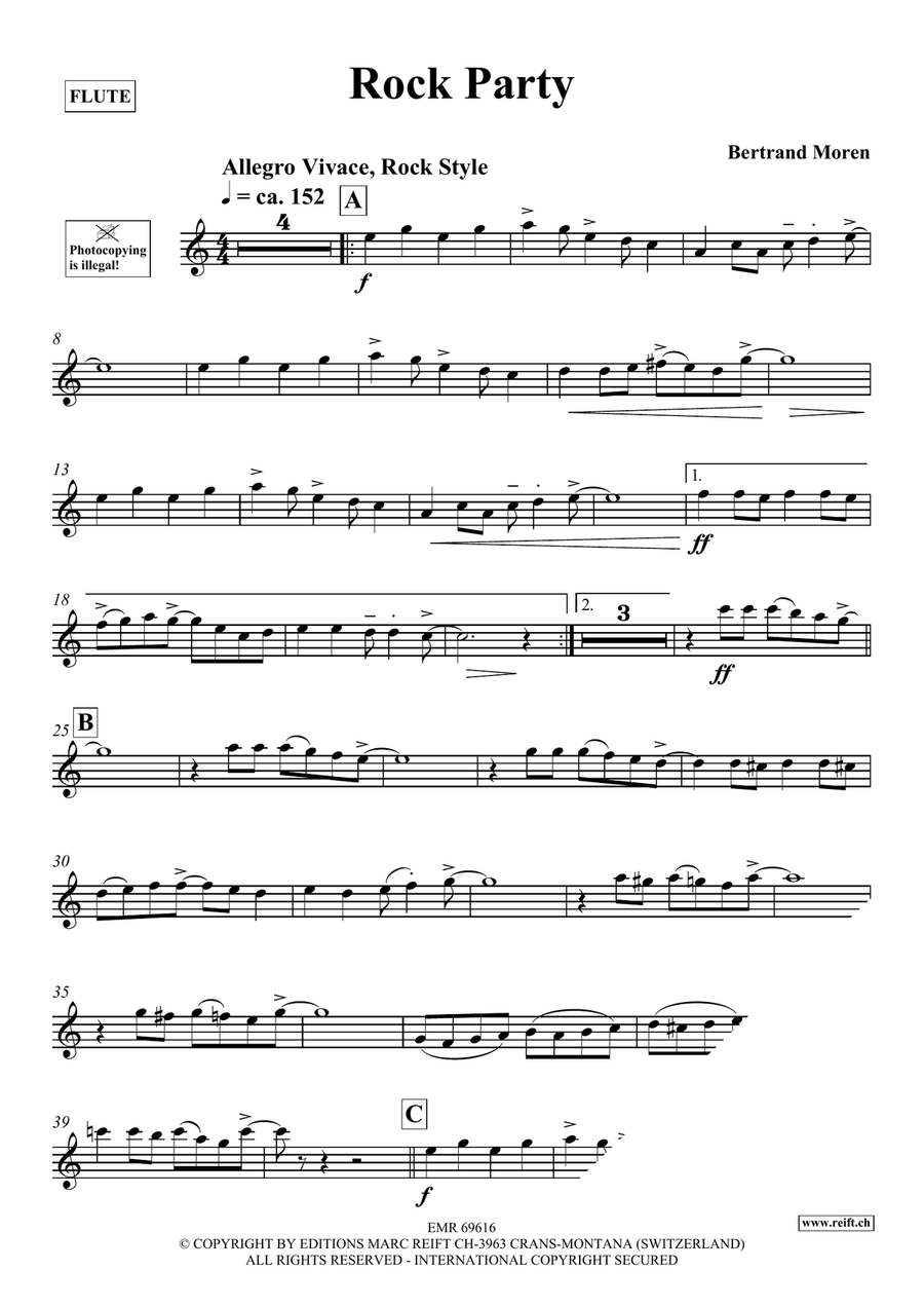Rock Party Rock Party Flute Solo scores gallery preview page 4
