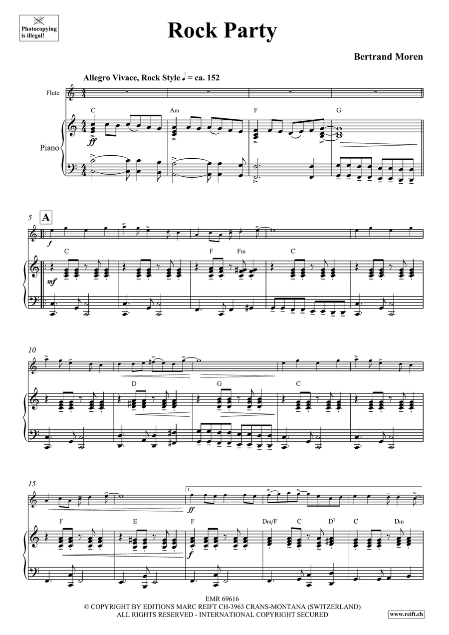Rock Party Rock Party Flute Solo scores gallery preview page 5