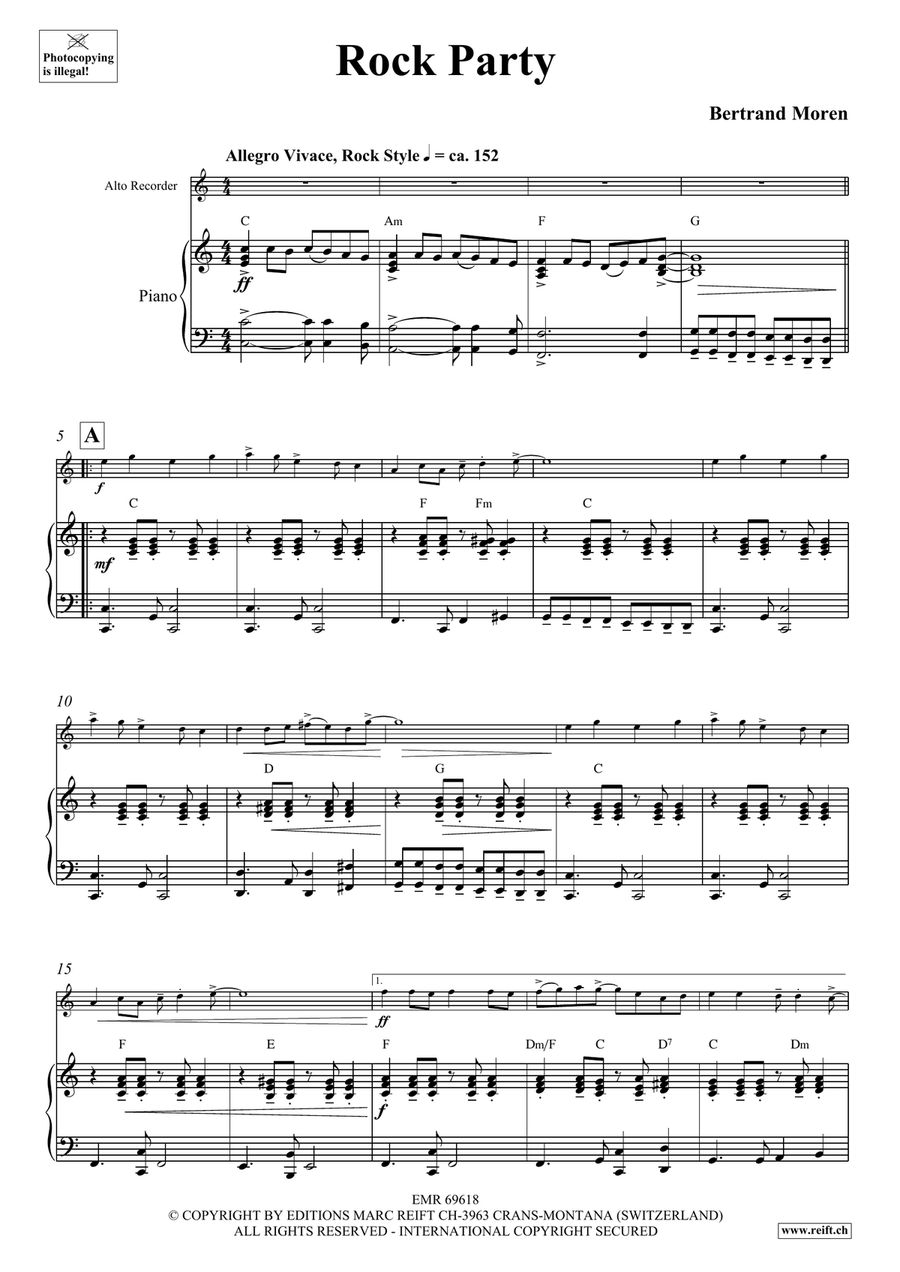 Rock Party Rock Party Alto Recorder scores gallery preview page 5