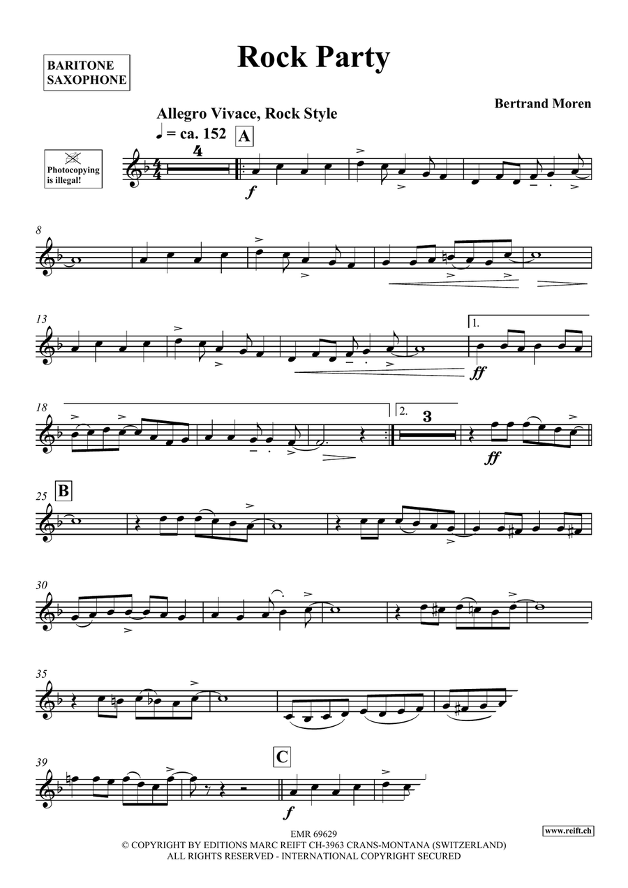 Rock Party Rock Party Baritone Saxophone scores gallery preview page 4