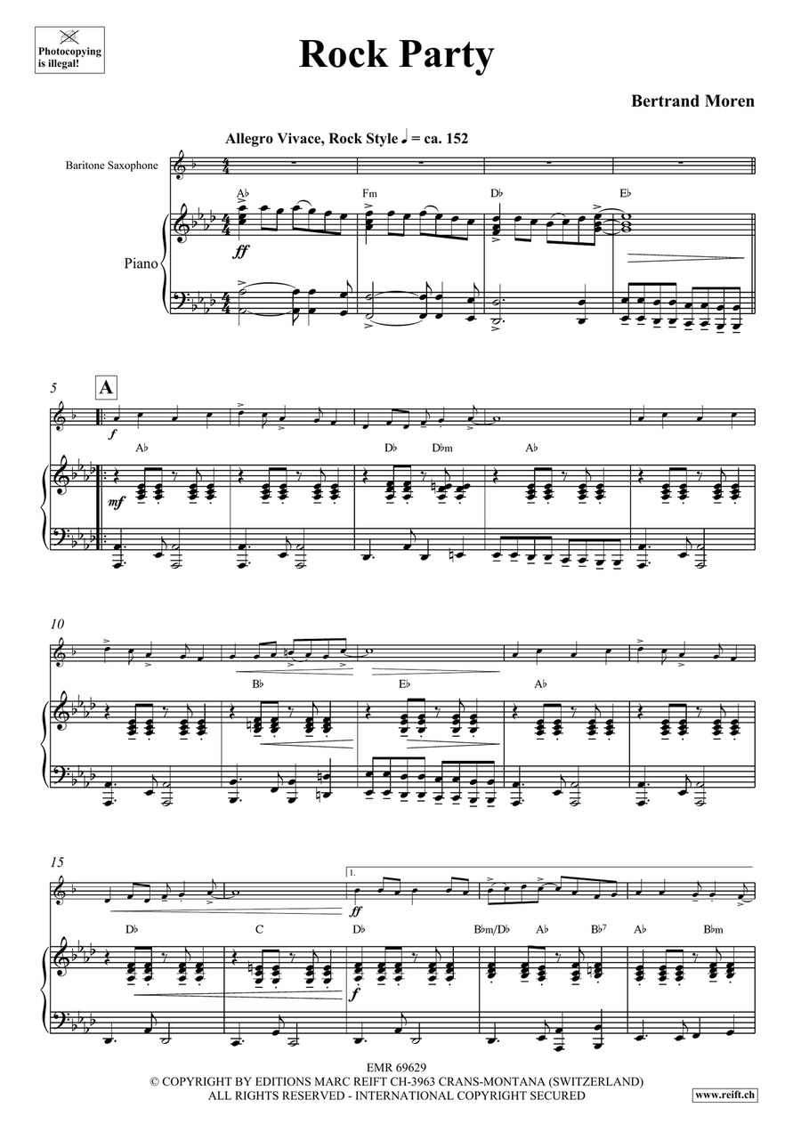 Rock Party Rock Party Baritone Saxophone scores gallery preview page 5