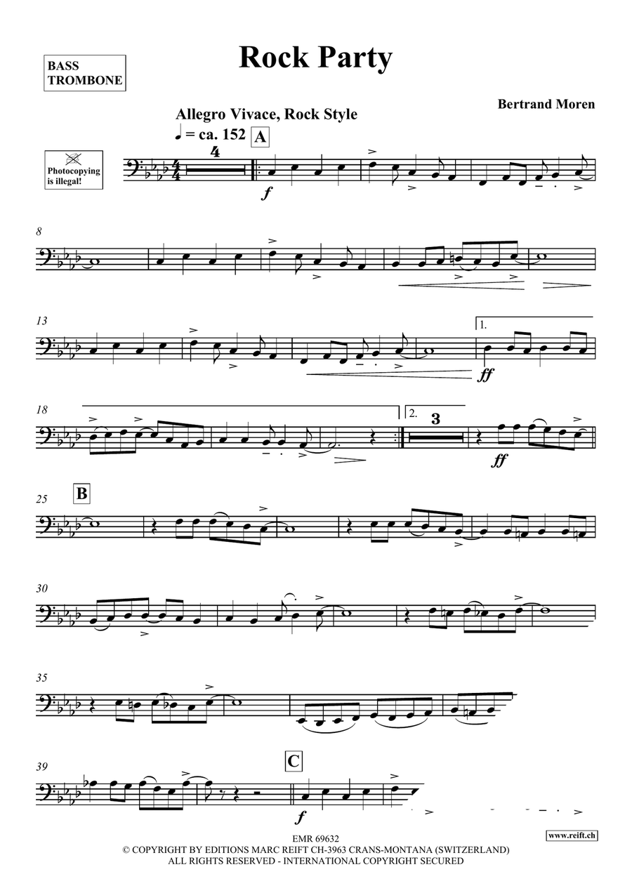 Rock Party Rock Party Bass Trombone scores gallery preview page 4