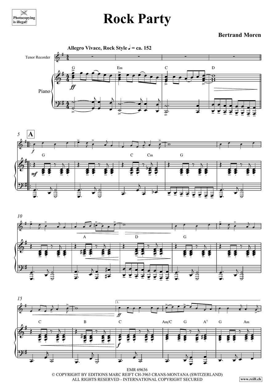 Rock Party Rock Party Tenor Recorder scores gallery preview page 5