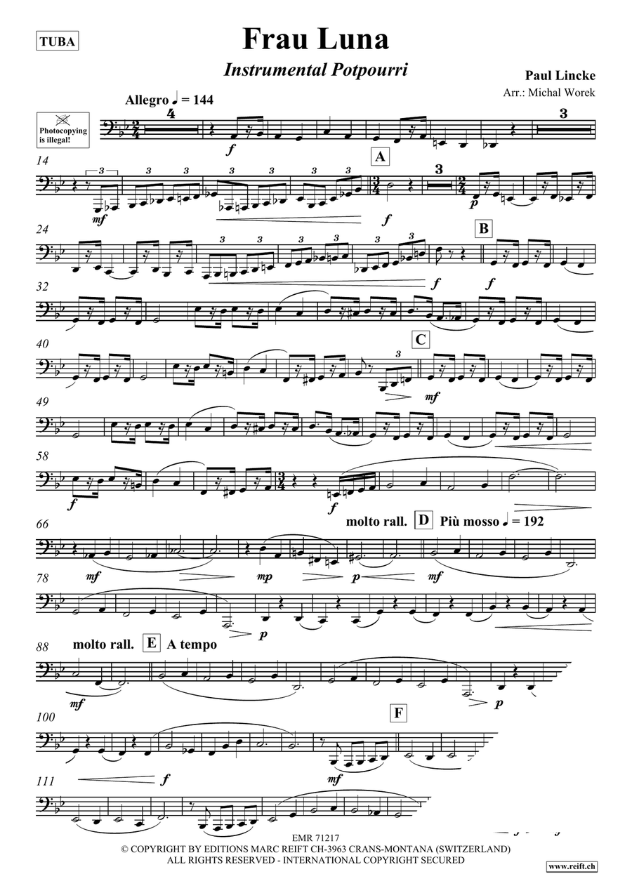 Frau Luna Frau Luna Tuba scores gallery preview page 3
