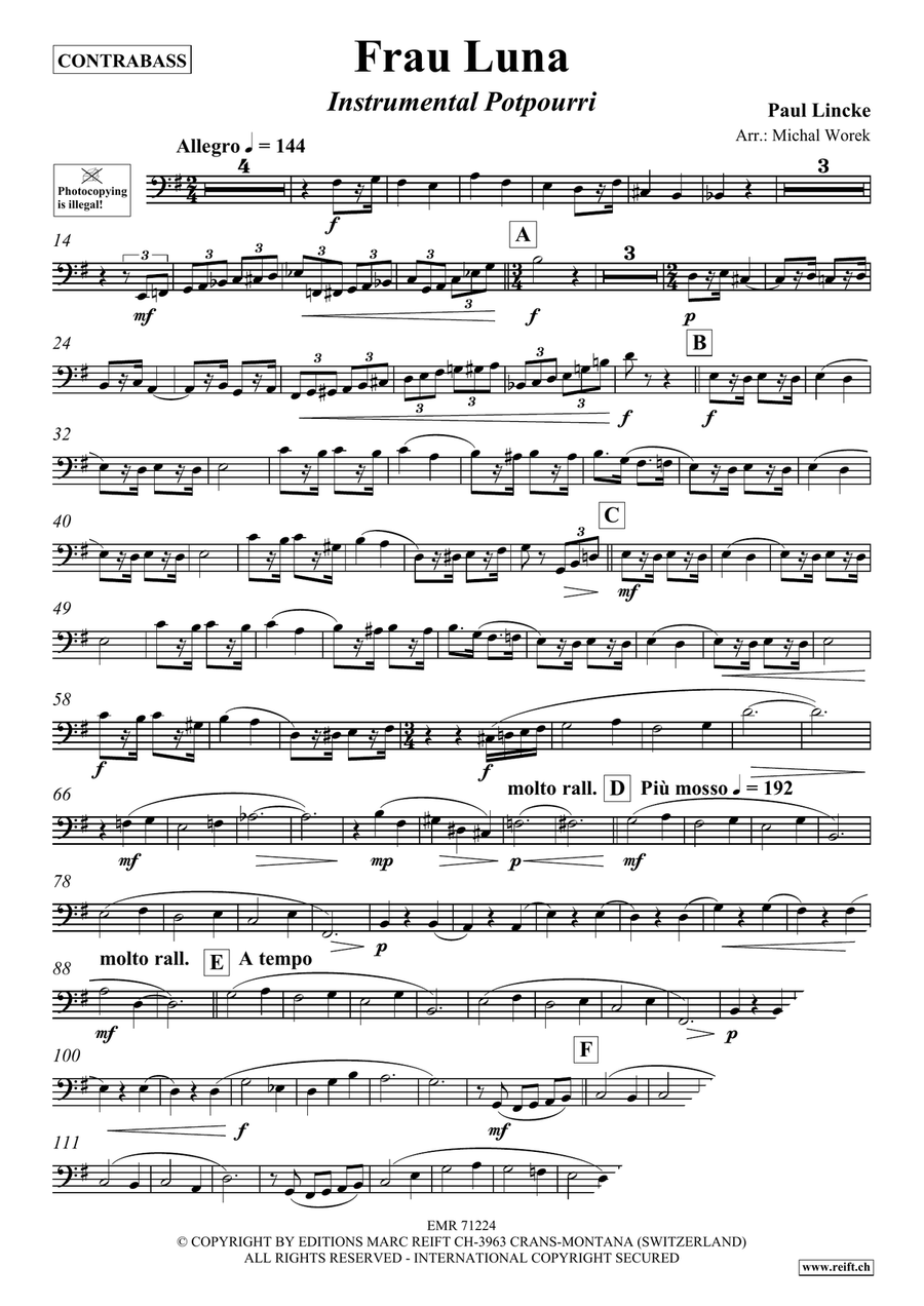 Frau Luna Frau Luna Double Bass scores gallery preview page 3