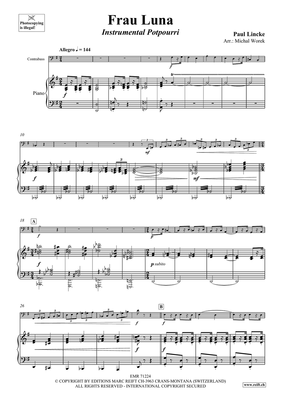 Frau Luna Frau Luna Double Bass scores gallery preview page 4
