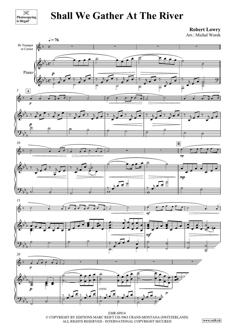 Shall We Gather At The River Cornet scores gallery preview page 3