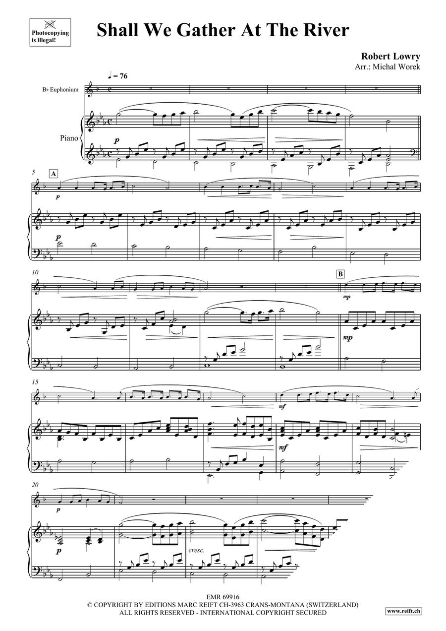 Shall We Gather At The River Euphonium scores gallery preview page 3