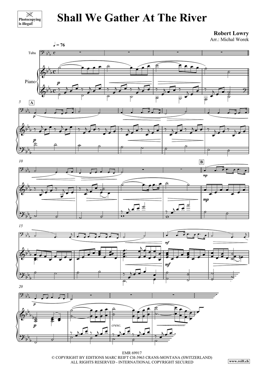 Shall We Gather At The River Tuba scores gallery preview page 3