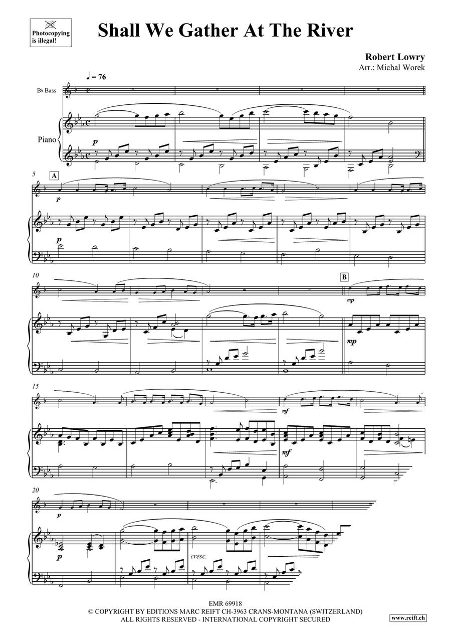 Shall We Gather At The River Voice Solo scores gallery preview page 3