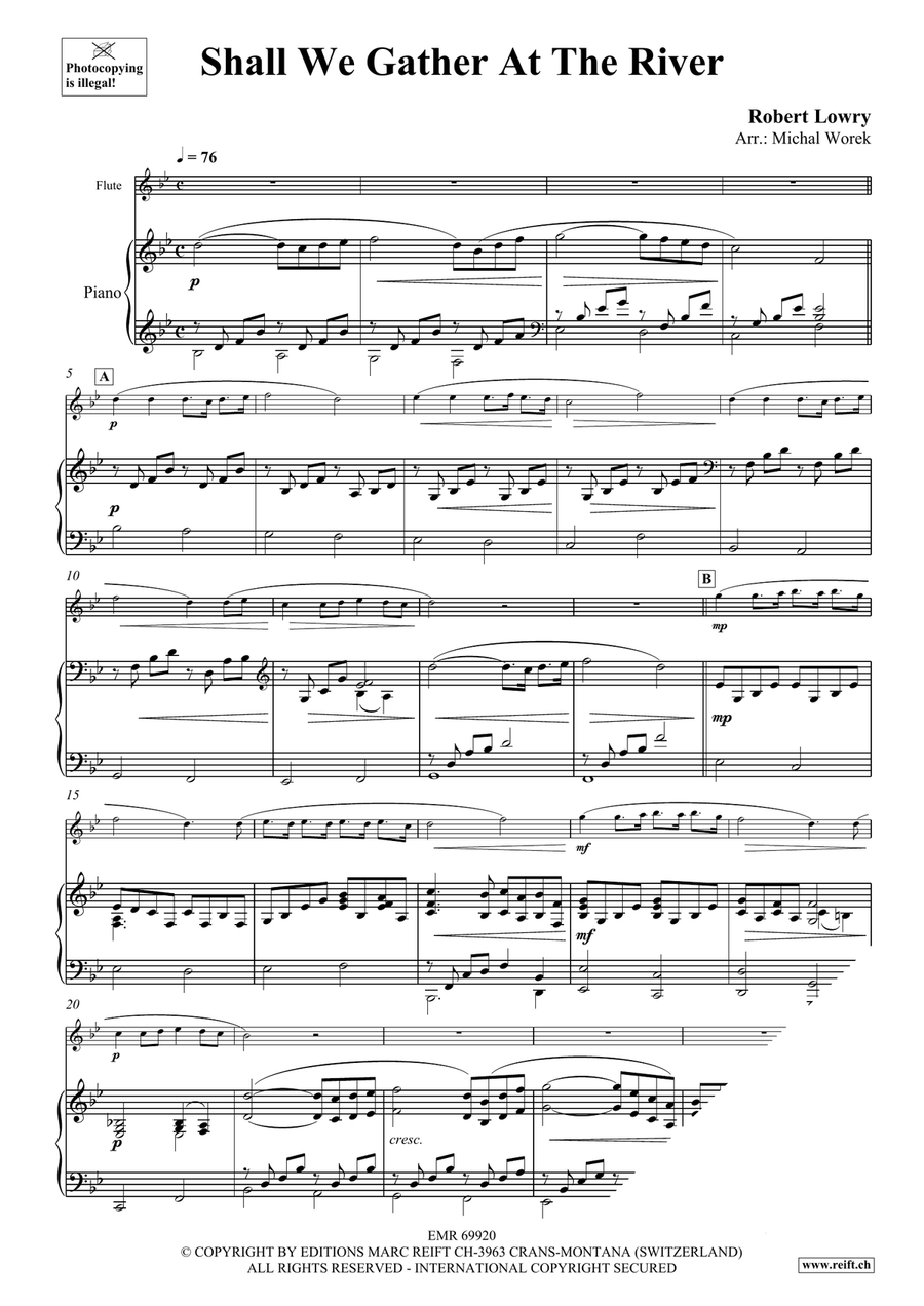 Shall We Gather At The River Flute Solo scores gallery preview page 3