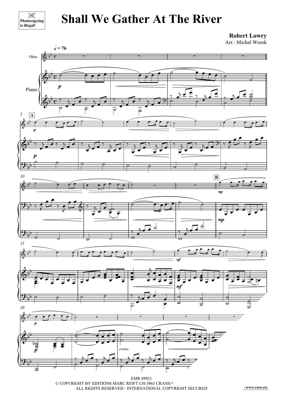 Shall We Gather At The River Piano Accompaniment scores gallery preview page 3