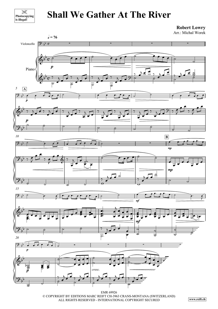 Shall We Gather At The River Piano Accompaniment scores gallery preview page 3