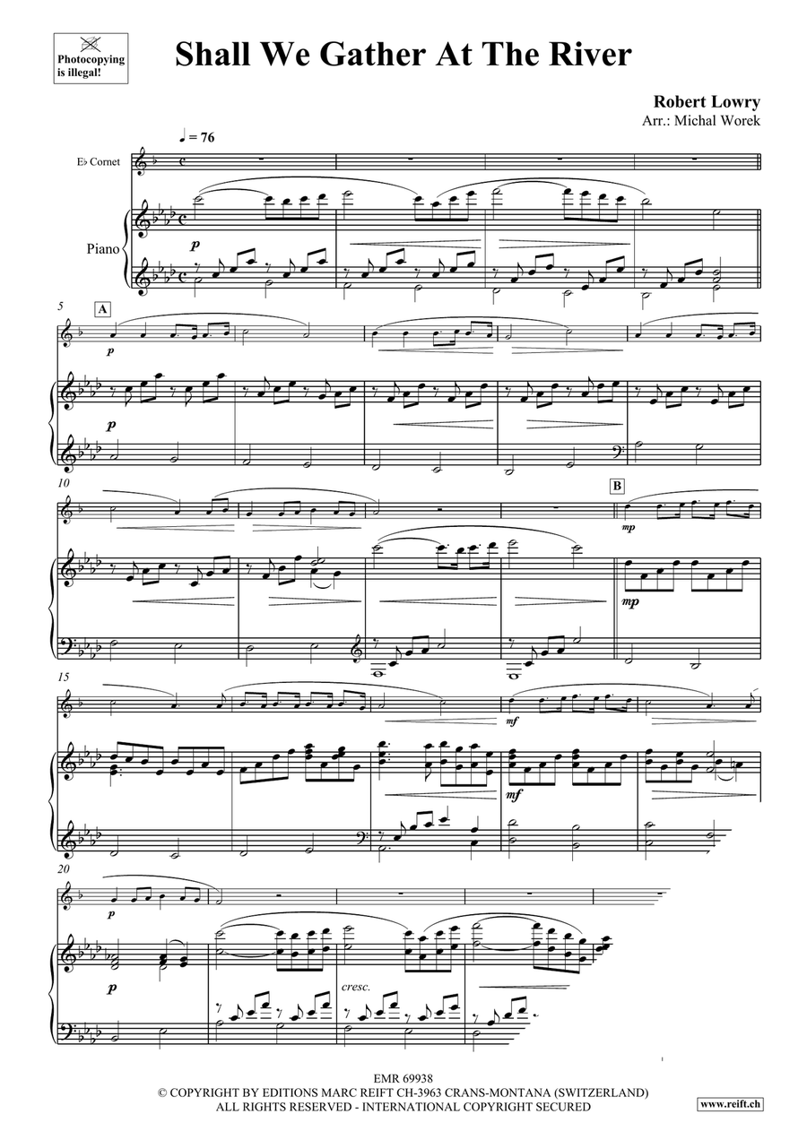 Shall We Gather At The River Cornet scores gallery preview page 3