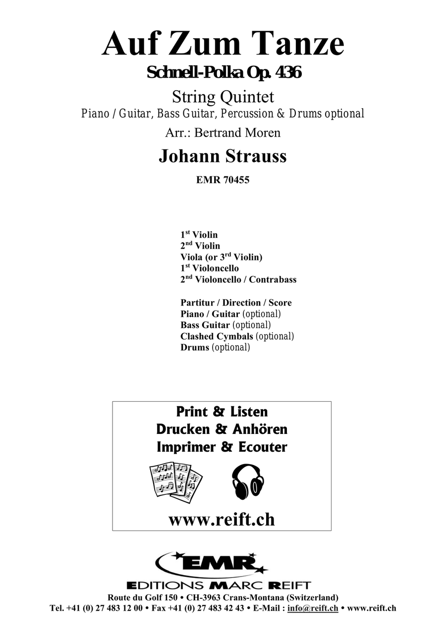 Auf Zum Tanze Auf Zum Tanze String Quintet scores gallery preview page 2