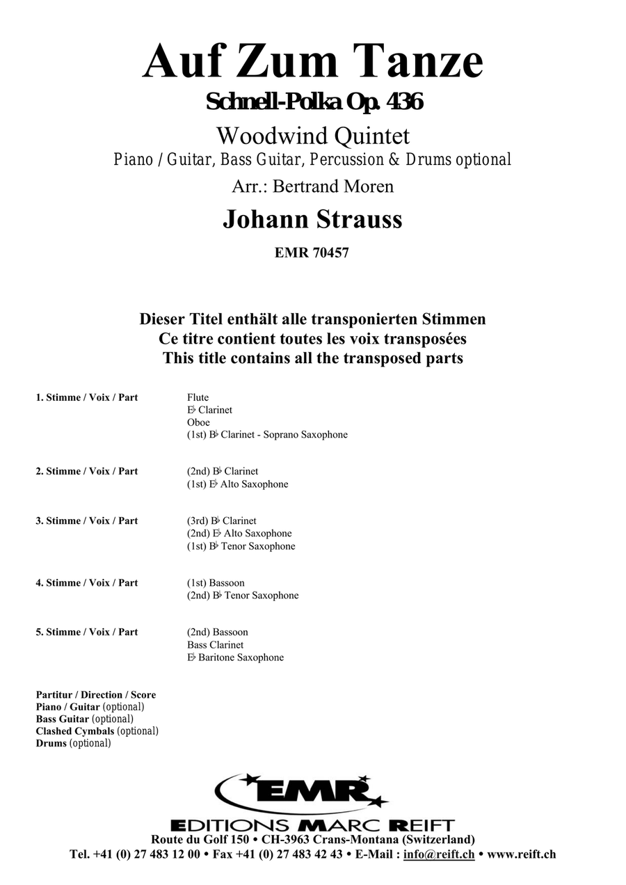 Auf Zum Tanze Auf Zum Tanze Woodwind Quintet scores gallery preview page 2