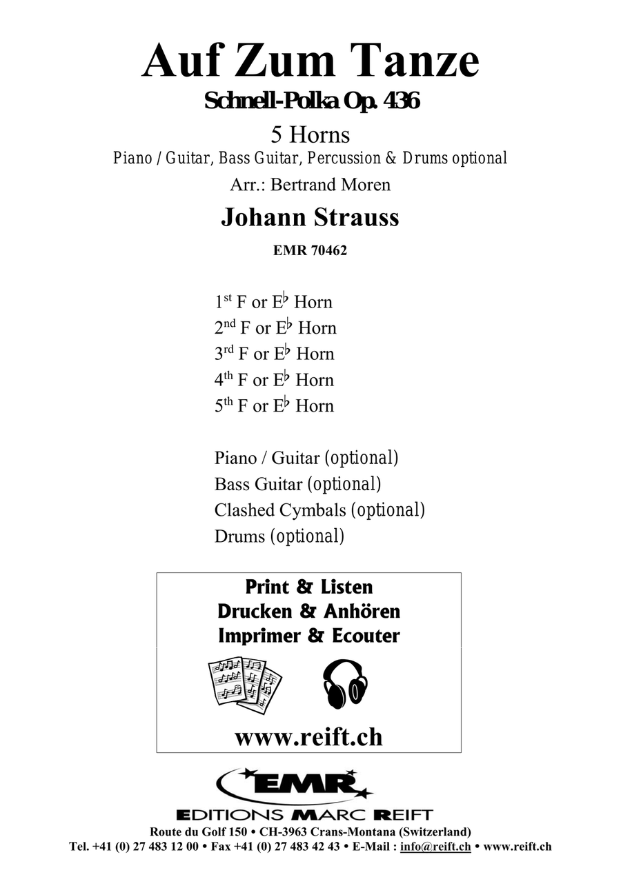 Auf Zum Tanze Auf Zum Tanze Horn scores gallery preview page 2