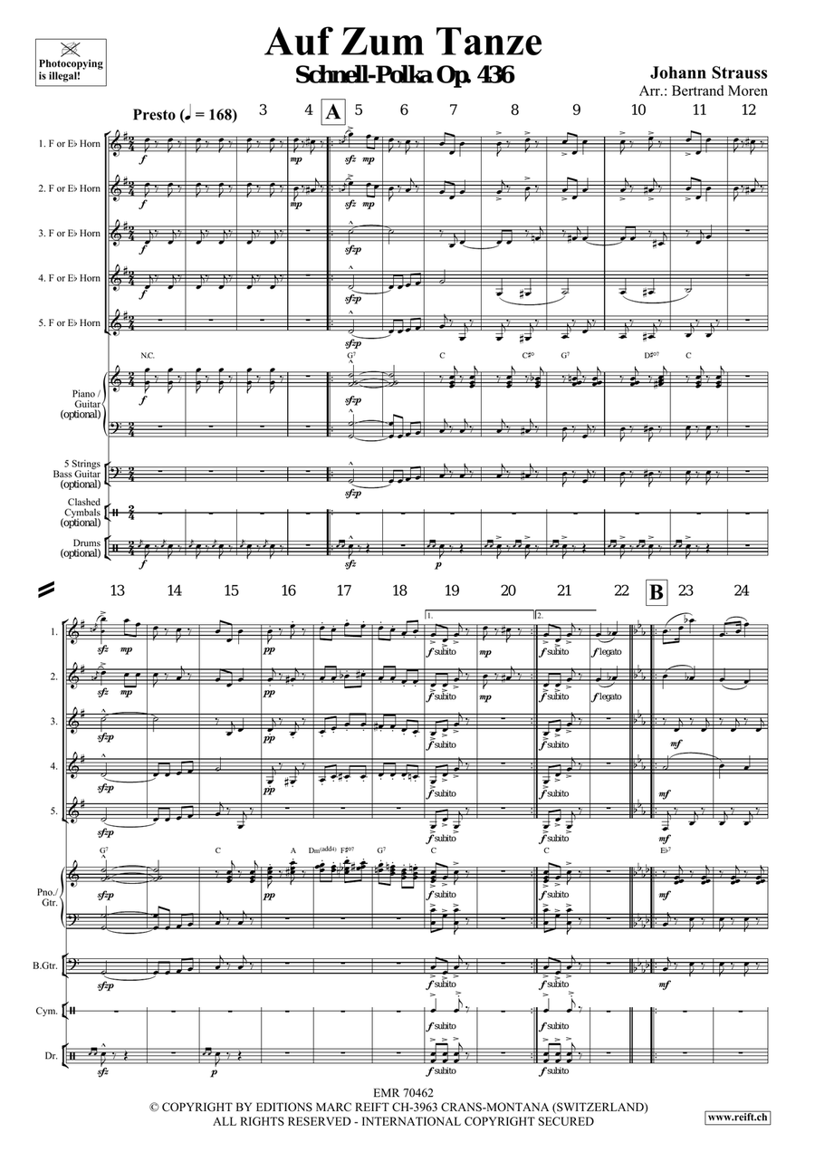 Auf Zum Tanze Auf Zum Tanze Horn scores gallery preview page 3