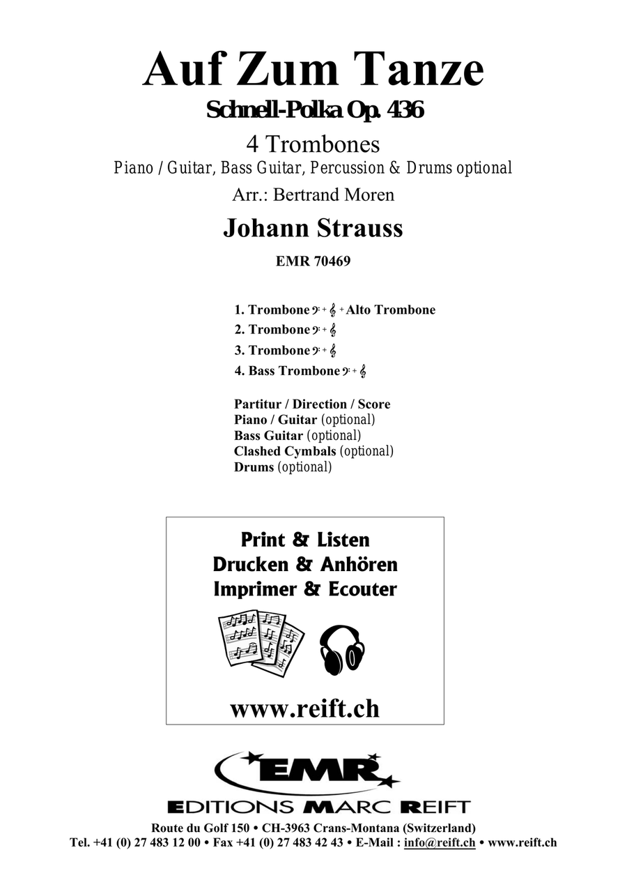 Auf Zum Tanze Auf Zum Tanze Trombone Quartet scores gallery preview page 2
