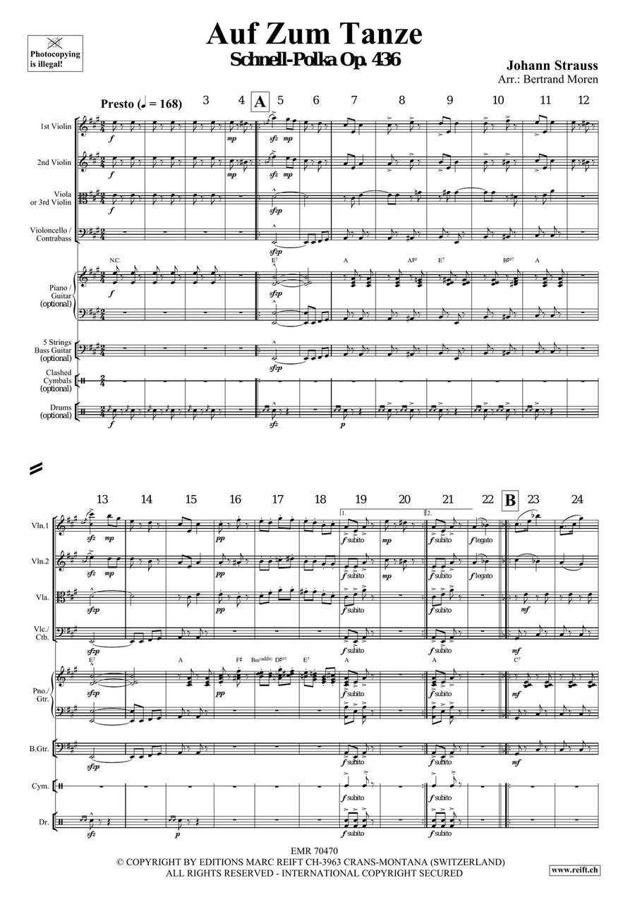 Auf Zum Tanze Auf Zum Tanze String Quartet scores gallery preview page 3
