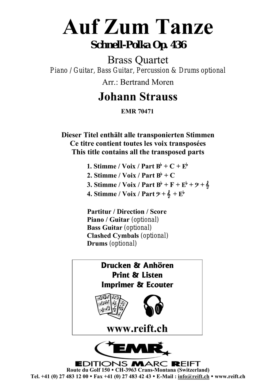 Auf Zum Tanze Auf Zum Tanze Brass Quartet scores gallery preview page 2