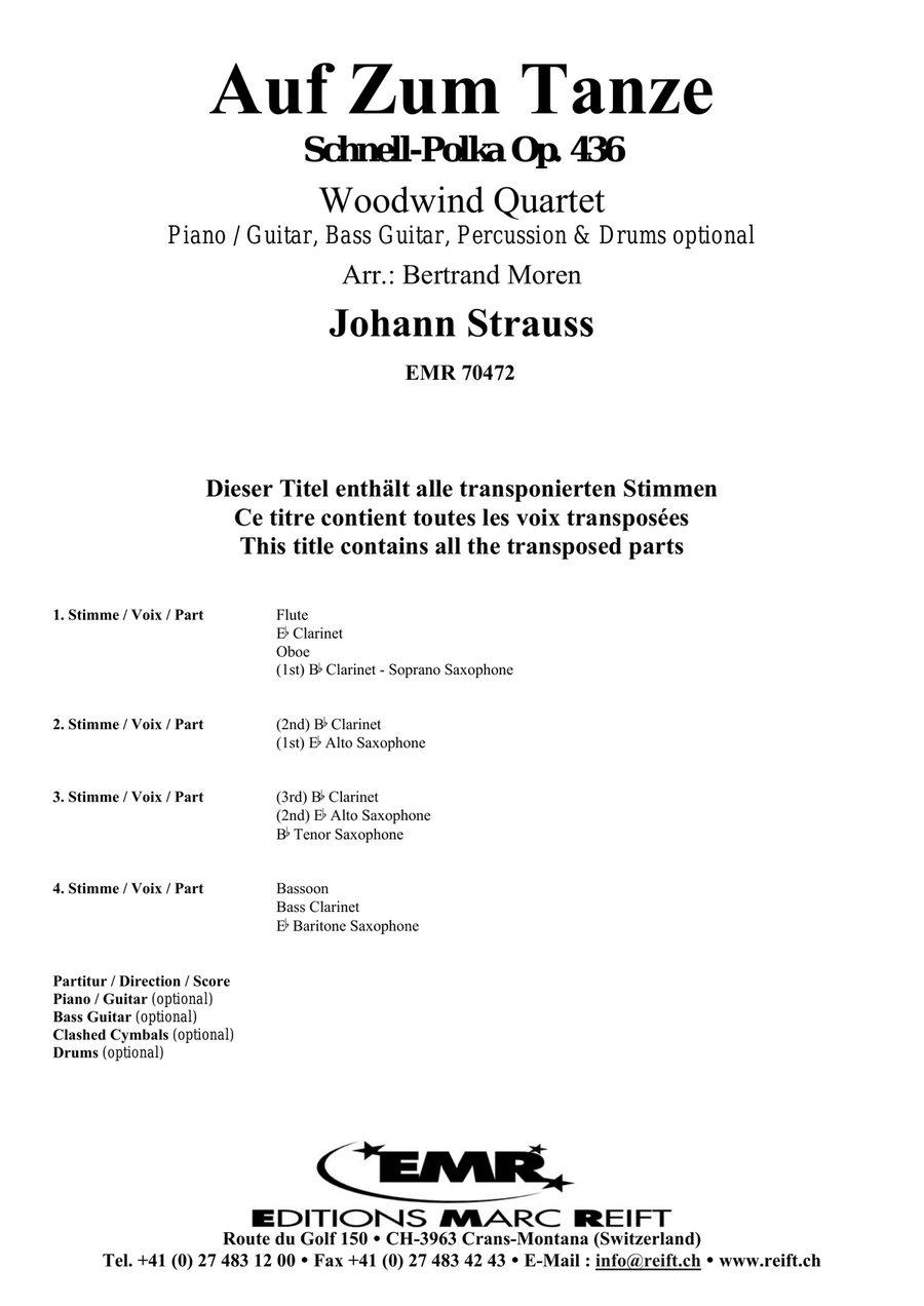 Auf Zum Tanze Woodwind Quartet scores gallery preview page 2