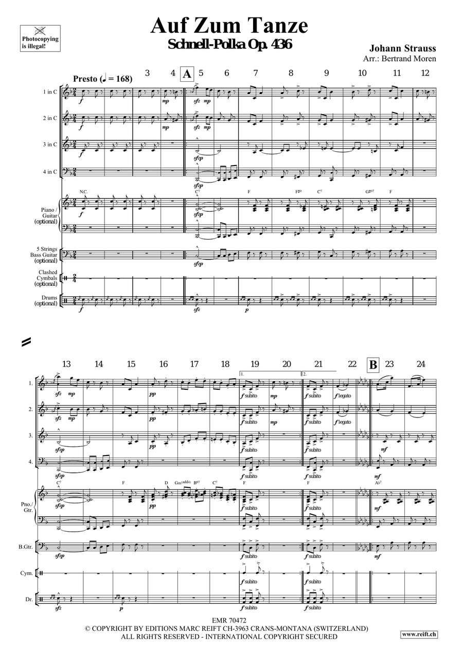 Auf Zum Tanze Woodwind Quartet scores gallery preview page 3
