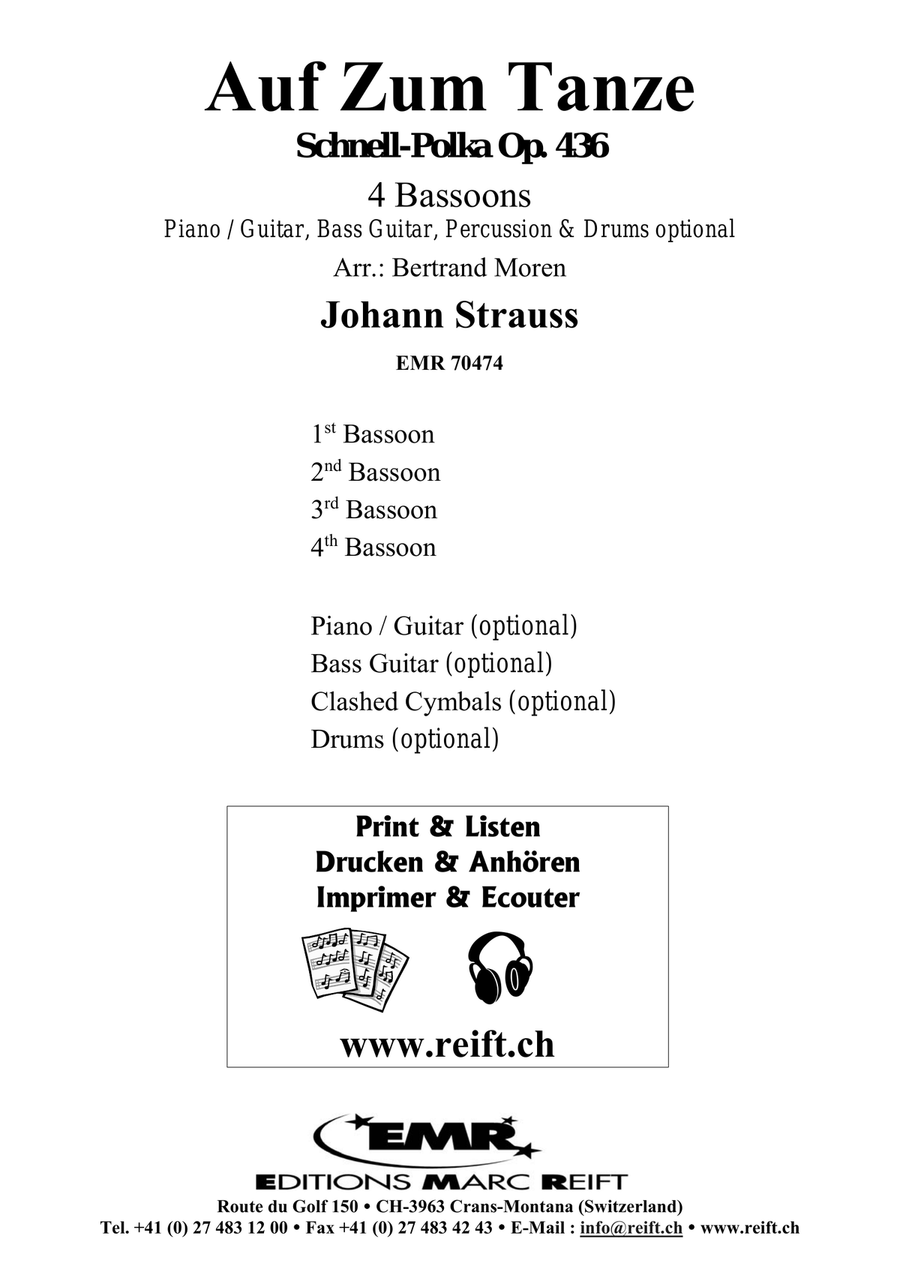 Auf Zum Tanze Auf Zum Tanze Bassoon Quartet scores gallery preview page 2