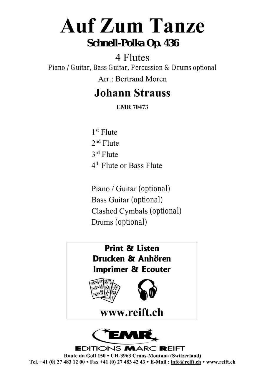 Auf Zum Tanze Auf Zum Tanze Flute Quartet scores gallery preview page 2