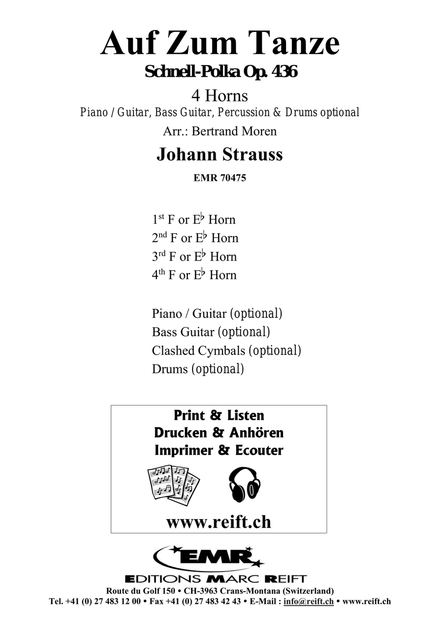 Auf Zum Tanze Auf Zum Tanze Horn scores gallery preview page 2