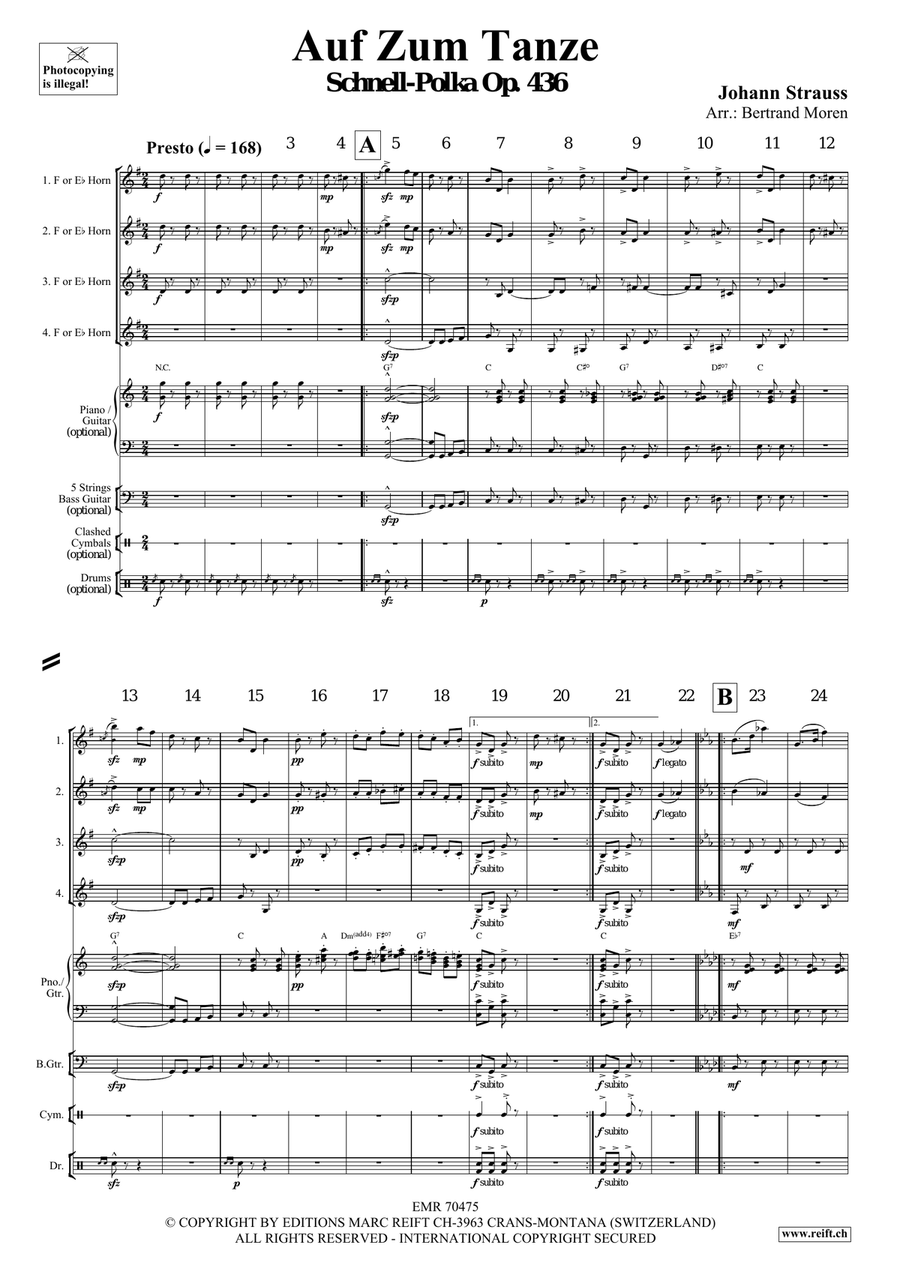 Auf Zum Tanze Auf Zum Tanze Horn scores gallery preview page 3