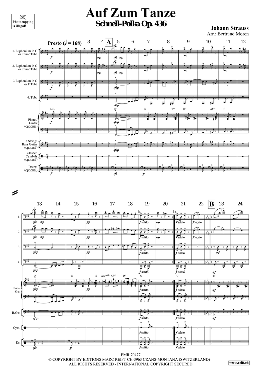 Auf Zum Tanze Auf Zum Tanze Tuba Quartet scores gallery preview page 3