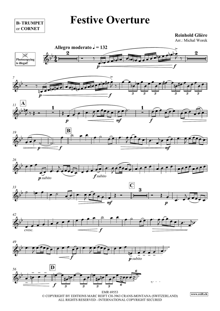Festive Overture Festive Overture Cornet scores gallery preview page 3