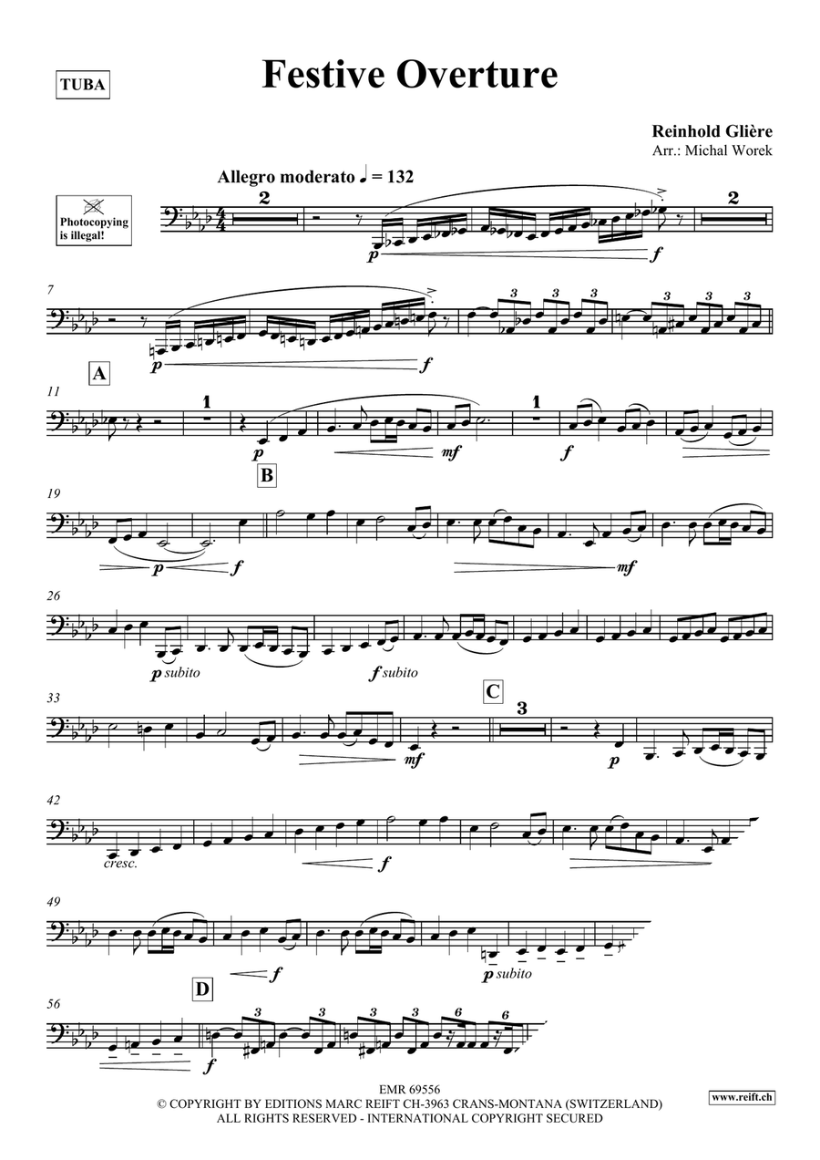 Festive Overture Festive Overture Tuba scores gallery preview page 3