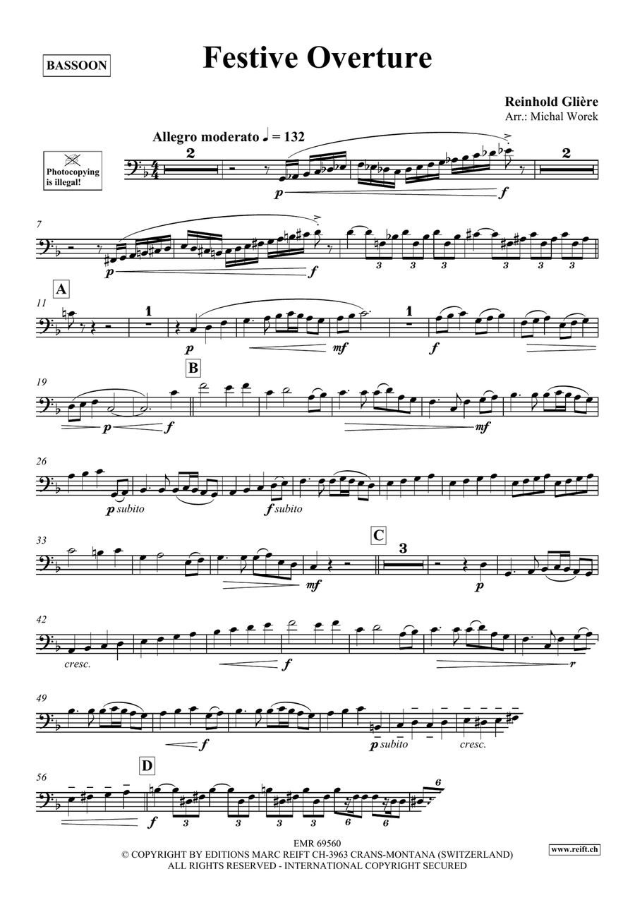 Festive Overture Festive Overture Bassoon Solo scores gallery preview page 3