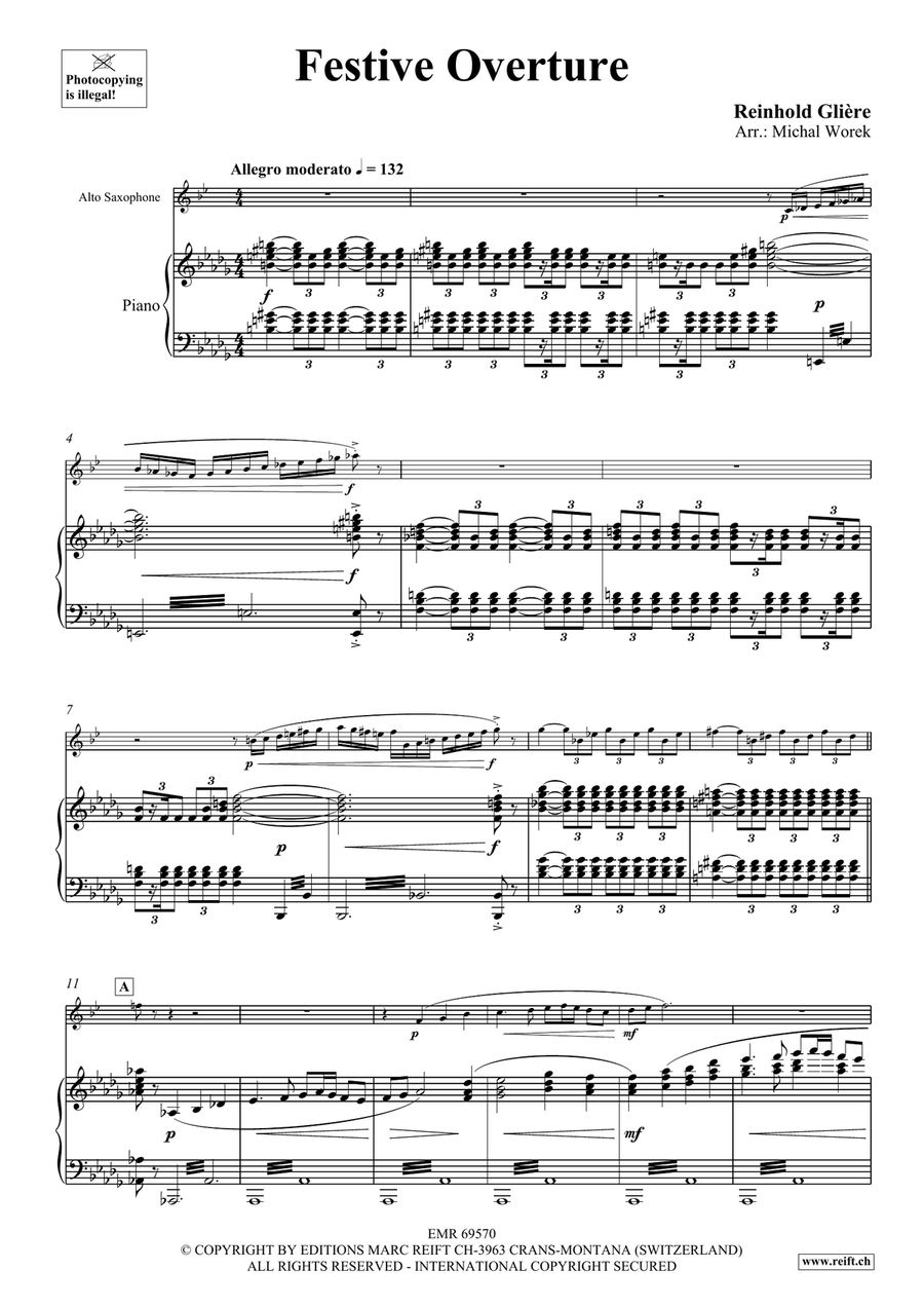 Festive Overture Festive Overture Alto Saxophone scores gallery preview page 4
