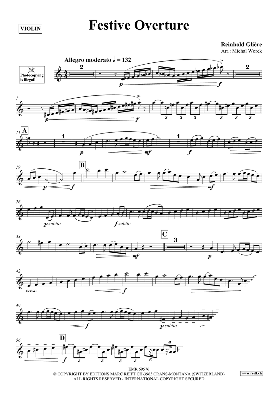 Festive Overture Festive Overture Violin Solo scores gallery preview page 3