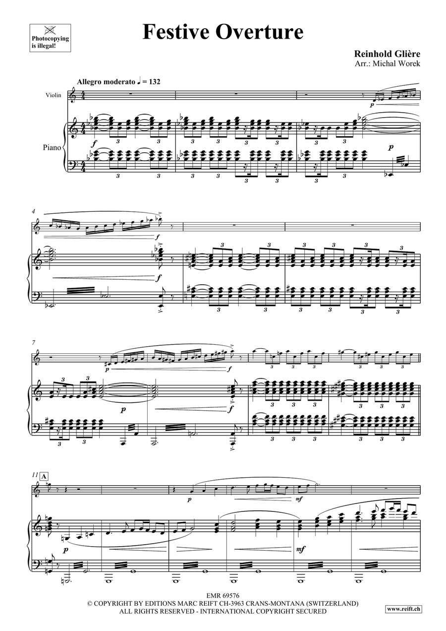 Festive Overture Festive Overture Violin Solo scores gallery preview page 4