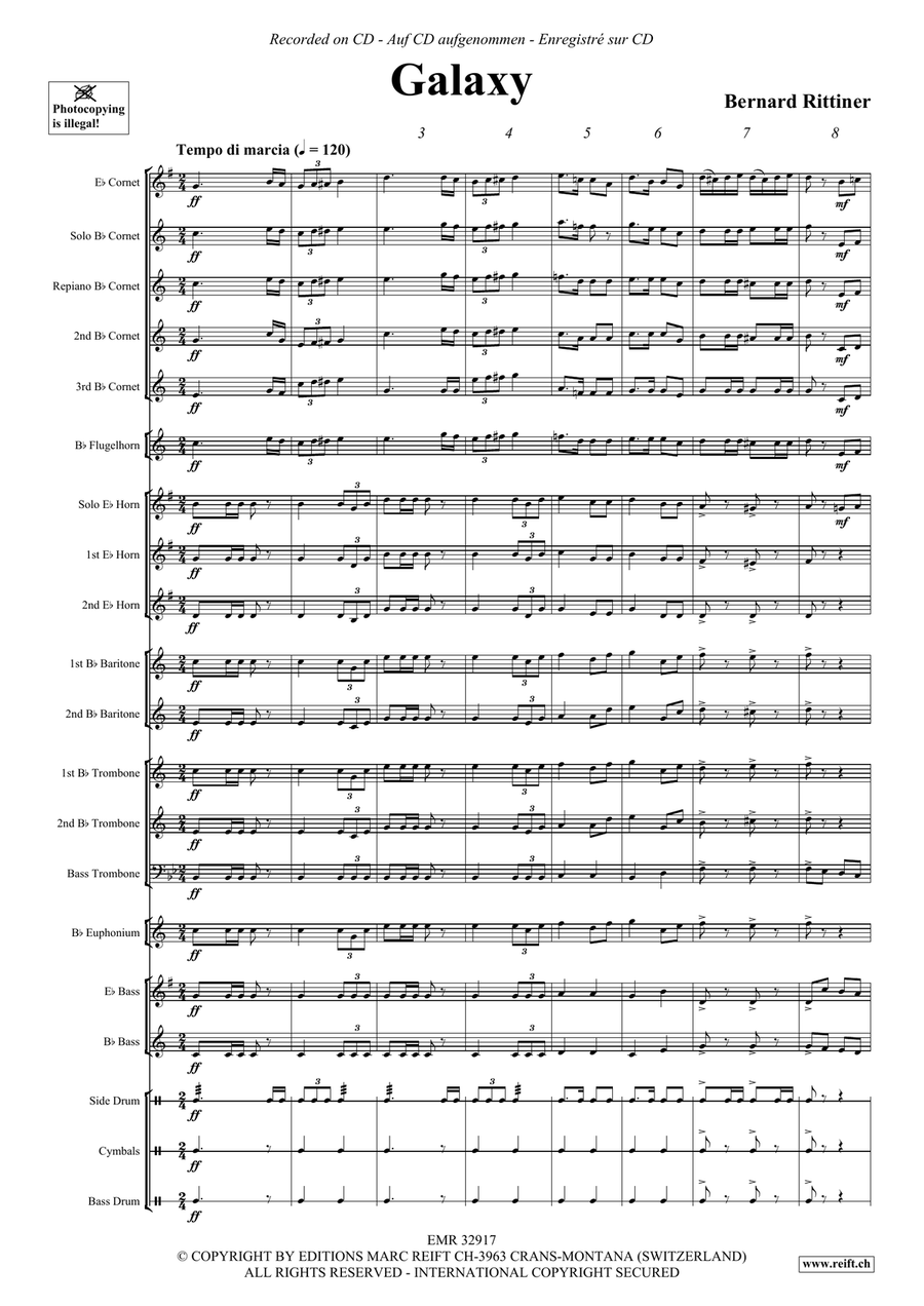 Galaxy Galaxy Brass Band scores gallery preview page 5